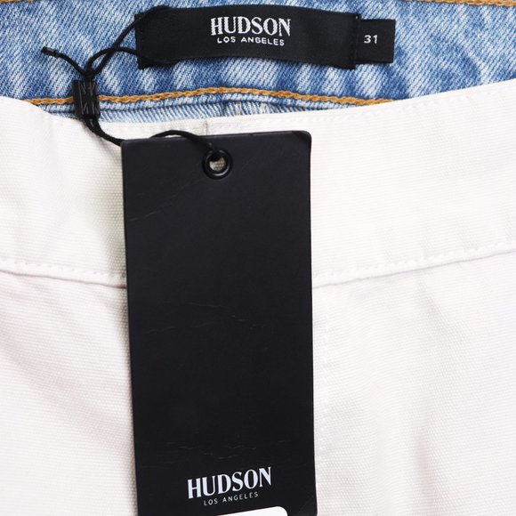 Hudson NWT Hybrid Trouser Jean Size 31 Straight Leg Canvas Rigid Denim Surf City - Picture 8 of 10